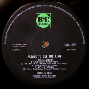 Steeleye Span : Please To See The King (LP, Album, Tex)