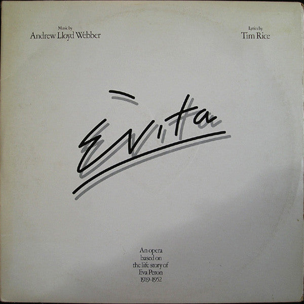 Andrew Lloyd Webber And Tim Rice : Evita (2xLP, Album, Gat)