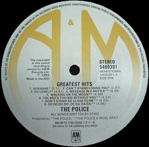 The Police : Greatest Hits (LP, Comp)
