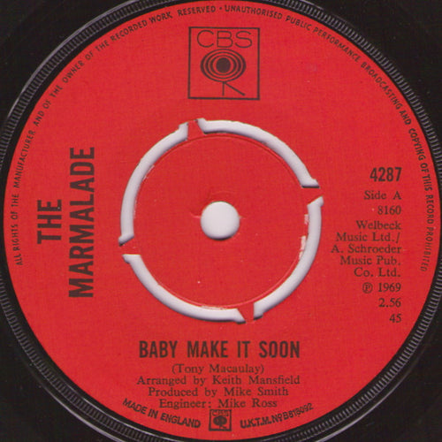 The Marmalade : Baby Make It Soon (7
