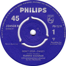 Frankie Vaughan : Don't Stop-Twist! / Red Red Roses (7