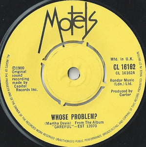 The Motels : Whose Problem? (7")