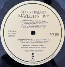 Load image into Gallery viewer, Robert Palmer : Maybe It&#39;s Live (LP, Album)
