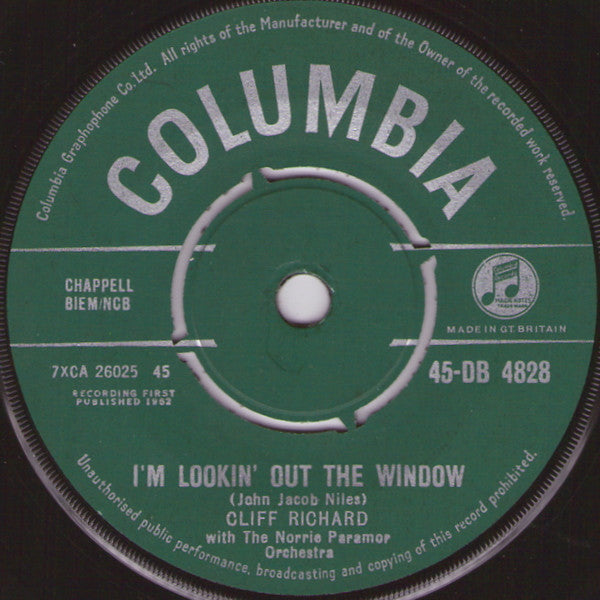Cliff Richard : I'm Lookin' Out The Window / Do You Want To Dance (7