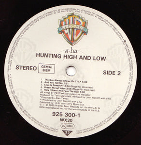 a-ha : Hunting High And Low (LP, Album)