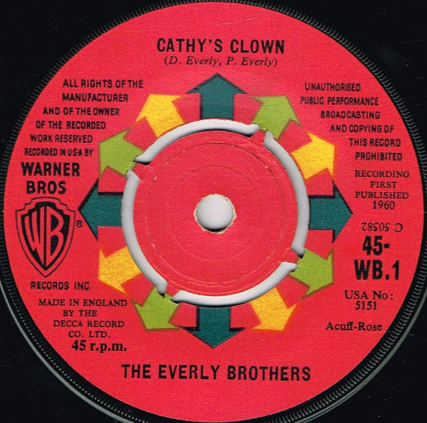 Everly Brothers : Cathy's Clown / Always It's You (7