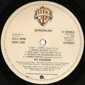 Ry Cooder : Borderline (LP, Album)