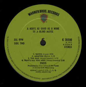 Faces (3) : A Nod's As Good As A Wink...To A Blind Horse (LP, Album)