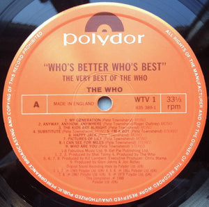The Who : Who's Better, Who's Best (LP, Comp, Mono)