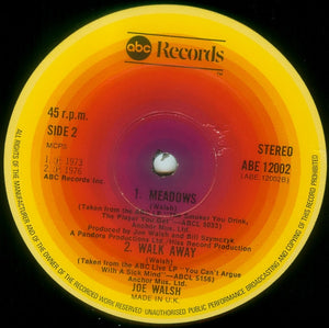 Joe Walsh : Four Tracks From Joe Walsh (12", EP, Comp)