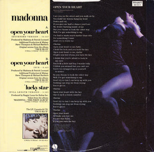 Madonna : Open Your Heart (12", Single)