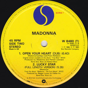 Madonna : Open Your Heart (12", Single)
