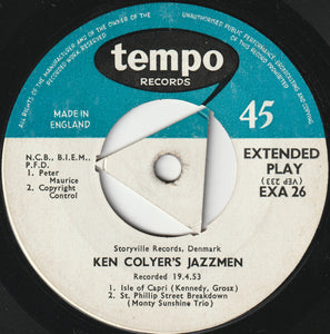 Ken Colyer's Jazzmen : Ken Colyer's Jazzmen (7", EP)