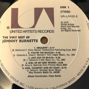 Johnny Burnette : The Very Best Of Johnny Burnette (LP, Comp)