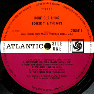 Booker T & The MG's : Doin' Our Thing (LP, Album, RE)