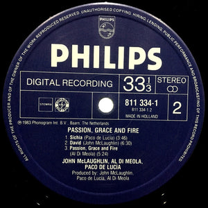 John McLaughlin, Al Di Meola, Paco De Lucia* : Passion, Grace & Fire (LP, Album)