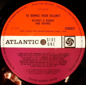 Delaney & Bonnie & Friends : To Bonnie From Delaney (LP, Album)