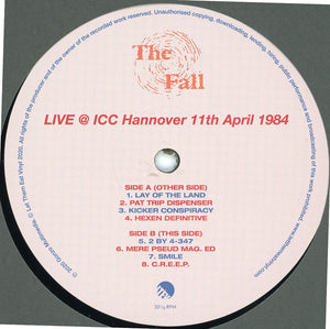 The Fall : Live @ ICC Hannover 11th April 1984 (2xLP)