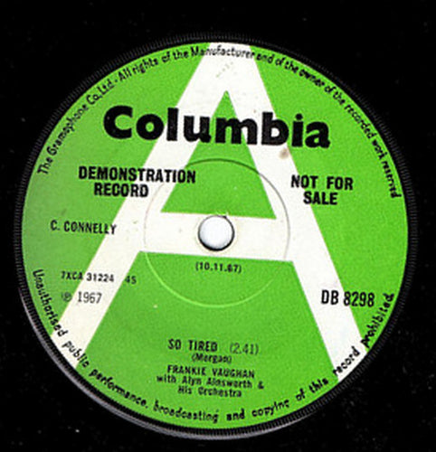 Frankie Vaughan : So Tired (7