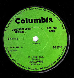 Frankie Vaughan : So Tired (7", Promo)
