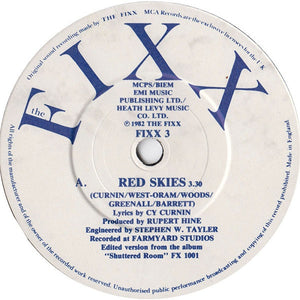 The Fixx : Red Skies (7", Single)
