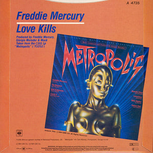 Freddie Mercury : Love Kills (7", Single, Pap)