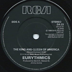 Eurythmics : The King And Queen Of America (7", Single)