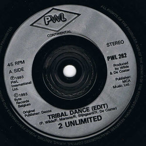 2 Unlimited : Tribal Dance (7", Single)