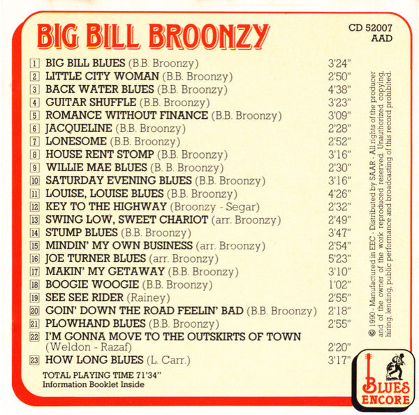 Buy Big Bill Broonzy House Rent Stomp (CD, Comp) online for the