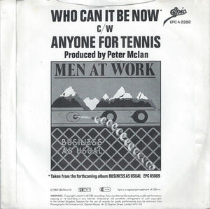 Men At Work : Who Can It Be Now (7", Single)