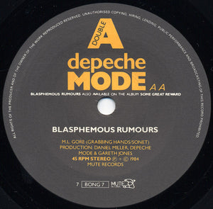 Depeche Mode : Blasphemous Rumours / Somebody (7", Single)