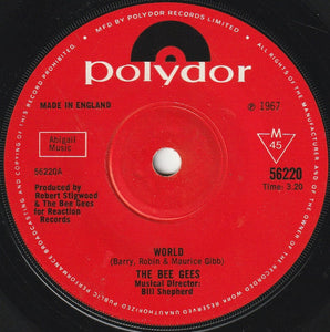 Bee Gees : World (7", Single, Mono, Sol)