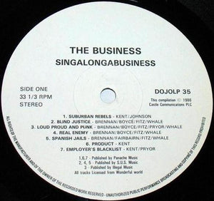 The Business : Singalong A Business (LP, Comp)