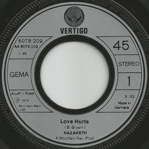 Nazareth (2) : Love Hurts (7", Single, RE)