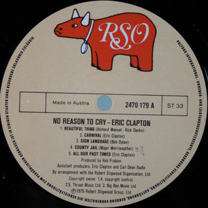 Eric Clapton : No Reason To Cry (LP, Album)