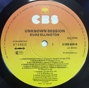Duke Ellington : Unknown Session (LP, Album, RE)