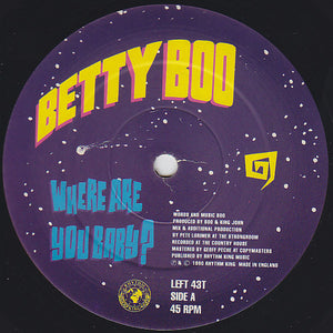 Betty Boo : Where Are You Baby? (12", Single)