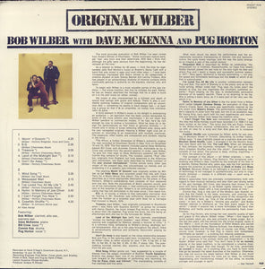 Bob Wilber With Dave McKenna And Joanne Horton : Original Wilber (LP)