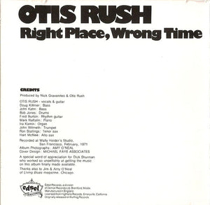 Otis Rush : Right Place, Wrong Time (CD, Album, RE)