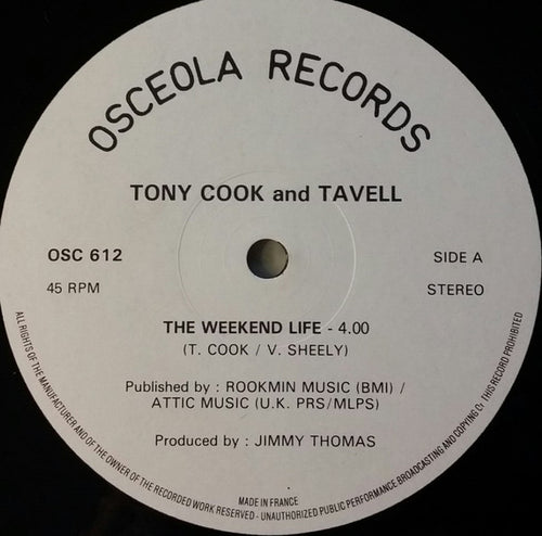 Tony Cook And Tavell : The Weekend Life (12