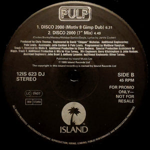 Pulp : Disco 2000 (12", Promo)