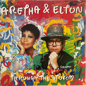Aretha Franklin & Elton John : Through The Storm (12", Single)