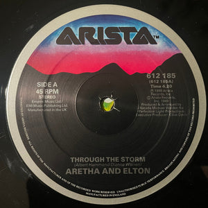 Aretha Franklin & Elton John : Through The Storm (12", Single)
