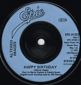 Altered Images : Happy Birthday (7", Single)