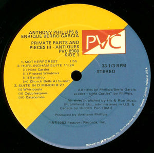 Anthony Phillips & Enrique Berro García* : Private Parts & Pieces III "Antiques" (LP, Album)