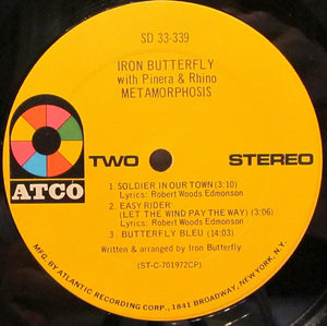 Iron Butterfly With Mike Pinera & El Rhino : Metamorphosis (LP, Album, CP )