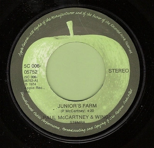 Paul McCartney & Wings* : Junior's Farm (7