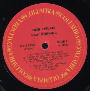 Bob Dylan : New Morning (LP, Album, RE, 180)