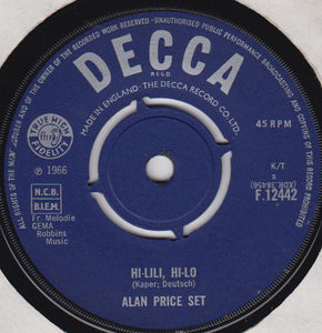 The Alan Price Set : Hi-Lili, Hi-Lo (7")