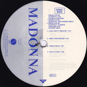Madonna : True Blue (LP, Album, Ltd, Tou)